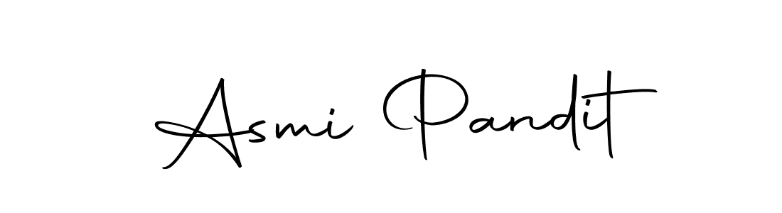 How to make Asmi Pandit name signature. Use Autography-DOLnW style for creating short signs online. This is the latest handwritten sign. Asmi Pandit signature style 10 images and pictures png