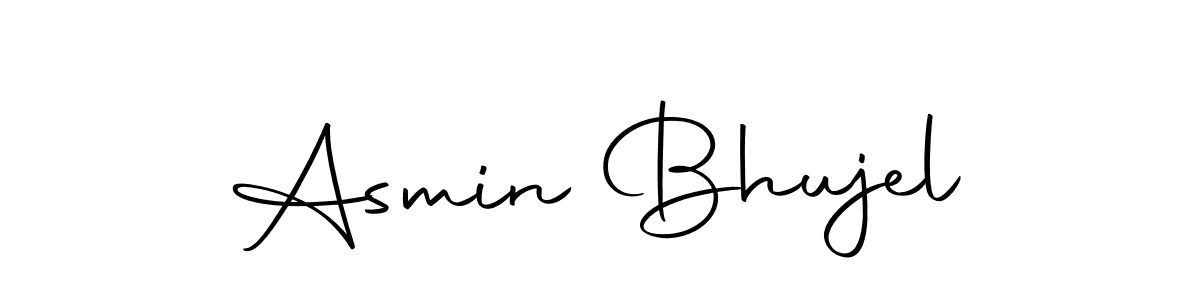 Create a beautiful signature design for name Asmin Bhujel. With this signature (Autography-DOLnW) fonts, you can make a handwritten signature for free. Asmin Bhujel signature style 10 images and pictures png