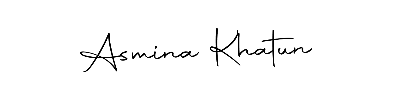 Design your own signature with our free online signature maker. With this signature software, you can create a handwritten (Autography-DOLnW) signature for name Asmina Khatun. Asmina Khatun signature style 10 images and pictures png