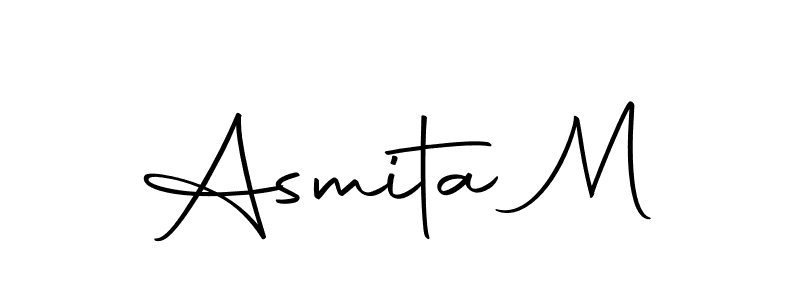 Make a beautiful signature design for name Asmita M. With this signature (Autography-DOLnW) style, you can create a handwritten signature for free. Asmita M signature style 10 images and pictures png