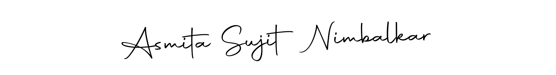 How to make Asmita Sujit Nimbalkar name signature. Use Autography-DOLnW style for creating short signs online. This is the latest handwritten sign. Asmita Sujit Nimbalkar signature style 10 images and pictures png