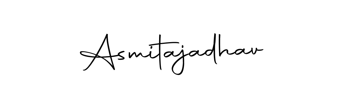 Make a beautiful signature design for name Asmitajadhav. With this signature (Autography-DOLnW) style, you can create a handwritten signature for free. Asmitajadhav signature style 10 images and pictures png