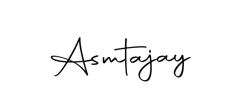 You should practise on your own different ways (Autography-DOLnW) to write your name (Asmtajay) in signature. don't let someone else do it for you. Asmtajay signature style 10 images and pictures png