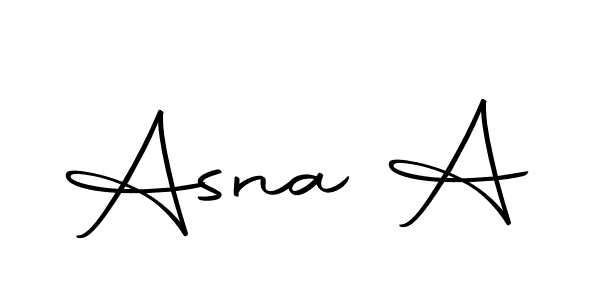 You should practise on your own different ways (Autography-DOLnW) to write your name (Asna A) in signature. don't let someone else do it for you. Asna A signature style 10 images and pictures png
