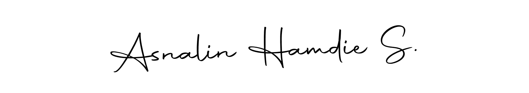 How to make Asnalin Hamdie S. name signature. Use Autography-DOLnW style for creating short signs online. This is the latest handwritten sign. Asnalin Hamdie S. signature style 10 images and pictures png