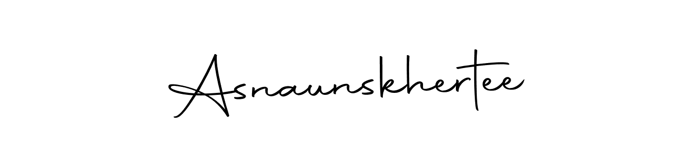 You should practise on your own different ways (Autography-DOLnW) to write your name (Asnaunskhertee) in signature. don't let someone else do it for you. Asnaunskhertee signature style 10 images and pictures png