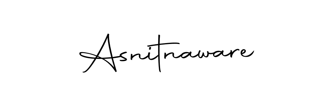 How to make Asnitnaware name signature. Use Autography-DOLnW style for creating short signs online. This is the latest handwritten sign. Asnitnaware signature style 10 images and pictures png