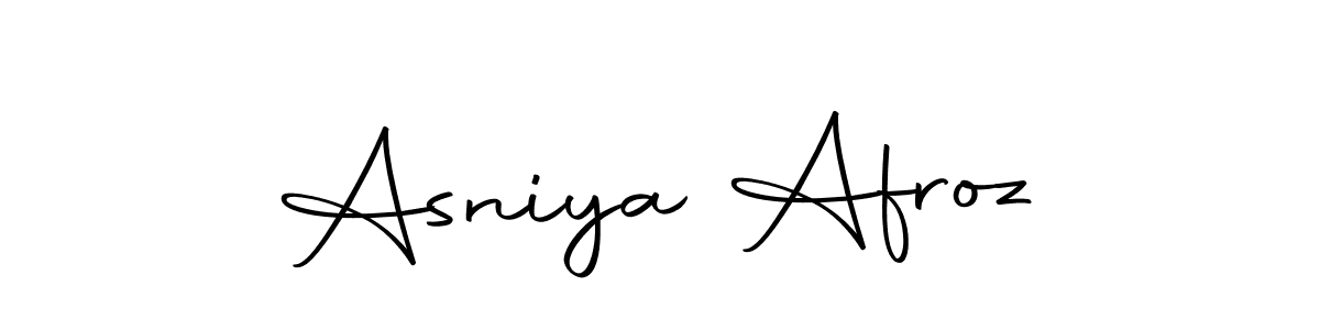 How to make Asniya Afroz name signature. Use Autography-DOLnW style for creating short signs online. This is the latest handwritten sign. Asniya Afroz signature style 10 images and pictures png