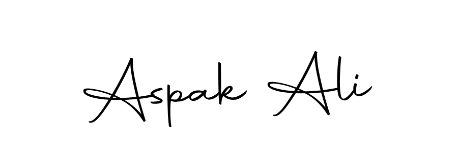 Create a beautiful signature design for name Aspak Ali. With this signature (Autography-DOLnW) fonts, you can make a handwritten signature for free. Aspak Ali signature style 10 images and pictures png