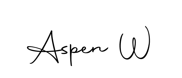 Make a beautiful signature design for name Aspen W. With this signature (Autography-DOLnW) style, you can create a handwritten signature for free. Aspen W signature style 10 images and pictures png