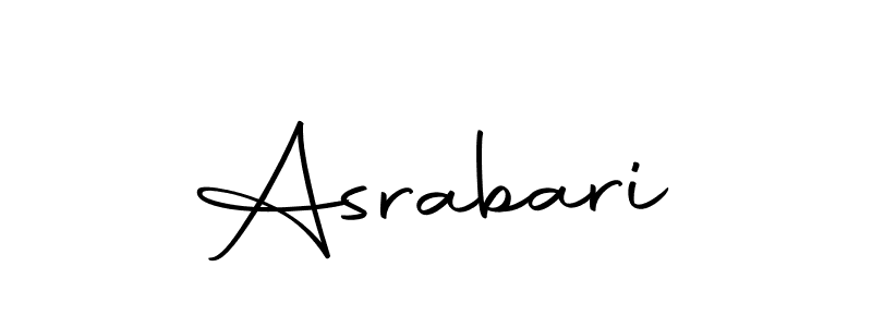 Design your own signature with our free online signature maker. With this signature software, you can create a handwritten (Autography-DOLnW) signature for name Asrabari. Asrabari signature style 10 images and pictures png