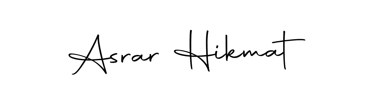 Here are the top 10 professional signature styles for the name Asrar Hikmat. These are the best autograph styles you can use for your name. Asrar Hikmat signature style 10 images and pictures png