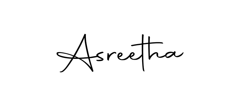 Design your own signature with our free online signature maker. With this signature software, you can create a handwritten (Autography-DOLnW) signature for name Asreetha. Asreetha signature style 10 images and pictures png