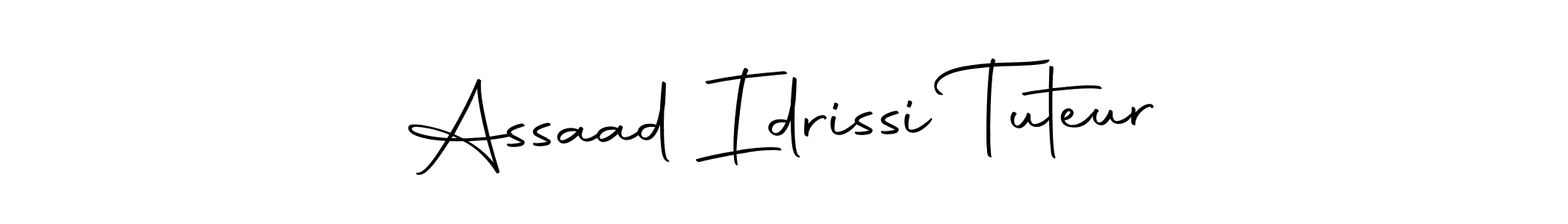 How to make Assaad Idrissi Tuteur name signature. Use Autography-DOLnW style for creating short signs online. This is the latest handwritten sign. Assaad Idrissi Tuteur signature style 10 images and pictures png