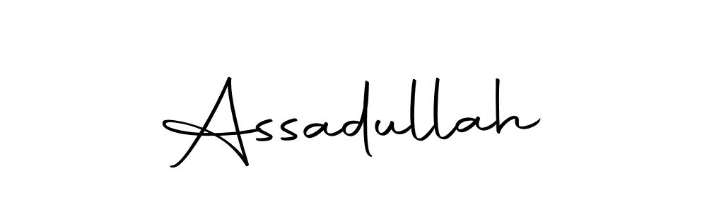 Create a beautiful signature design for name Assadullah. With this signature (Autography-DOLnW) fonts, you can make a handwritten signature for free. Assadullah signature style 10 images and pictures png