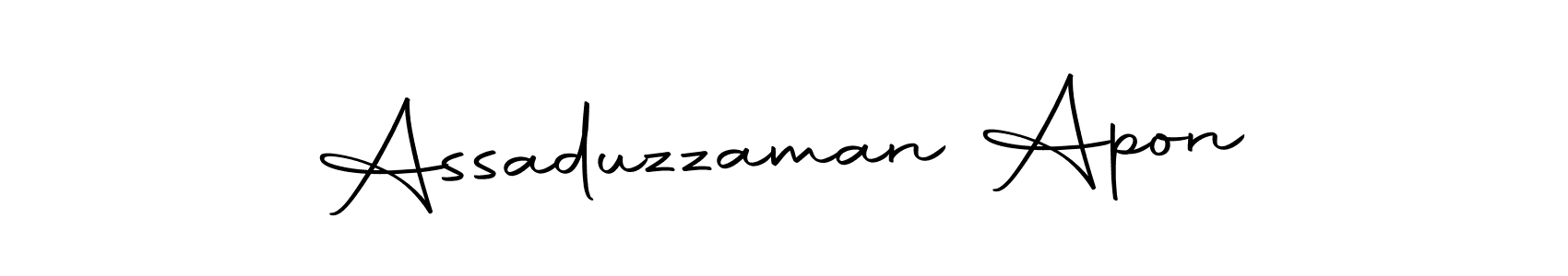 Make a beautiful signature design for name Assaduzzaman Apon. With this signature (Autography-DOLnW) style, you can create a handwritten signature for free. Assaduzzaman Apon signature style 10 images and pictures png