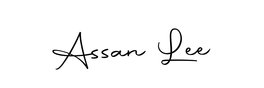 How to make Assan Lee name signature. Use Autography-DOLnW style for creating short signs online. This is the latest handwritten sign. Assan Lee signature style 10 images and pictures png