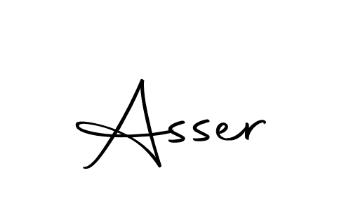 Make a beautiful signature design for name Asser. With this signature (Autography-DOLnW) style, you can create a handwritten signature for free. Asser signature style 10 images and pictures png