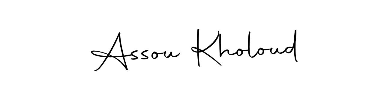 Use a signature maker to create a handwritten signature online. With this signature software, you can design (Autography-DOLnW) your own signature for name Assou Kholoud. Assou Kholoud signature style 10 images and pictures png