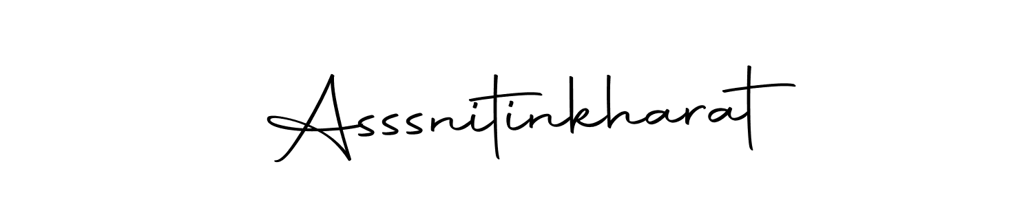 The best way (Autography-DOLnW) to make a short signature is to pick only two or three words in your name. The name Asssnitinkharat include a total of six letters. For converting this name. Asssnitinkharat signature style 10 images and pictures png
