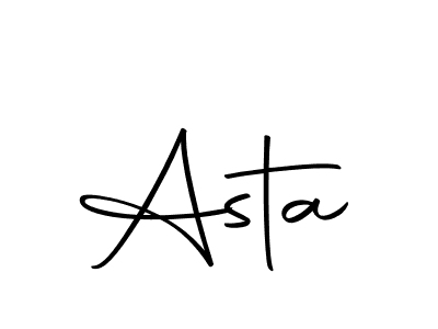 Design your own signature with our free online signature maker. With this signature software, you can create a handwritten (Autography-DOLnW) signature for name Asta. Asta signature style 10 images and pictures png