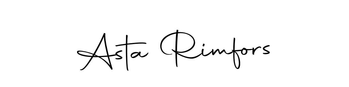 You can use this online signature creator to create a handwritten signature for the name Asta Rimfors. This is the best online autograph maker. Asta Rimfors signature style 10 images and pictures png