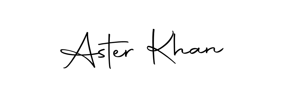Make a beautiful signature design for name Aster Khan. With this signature (Autography-DOLnW) style, you can create a handwritten signature for free. Aster Khan signature style 10 images and pictures png