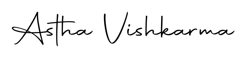 A stylish, flowing autograph style designed for name Astha Vishkarma using Autography-DOLnW typography. Perfect for digital creative projects. Astha Vishkarma signature style 10 images and pictures png