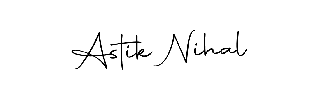 How to make Astik Nihal name signature. Use Autography-DOLnW style for creating short signs online. This is the latest handwritten sign. Astik Nihal signature style 10 images and pictures png