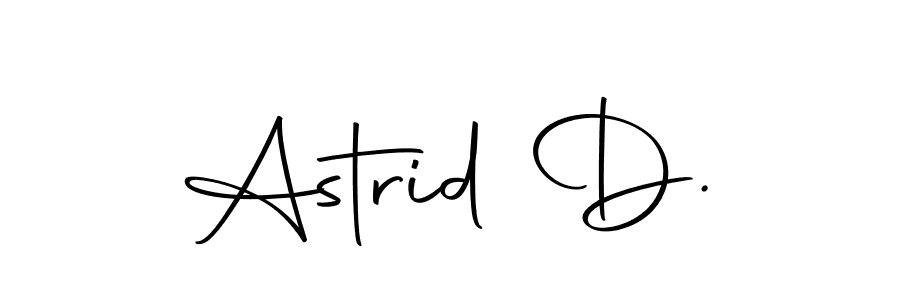 It looks lik you need a new signature style for name Astrid D.. Design unique handwritten (Autography-DOLnW) signature with our free signature maker in just a few clicks. Astrid D. signature style 10 images and pictures png