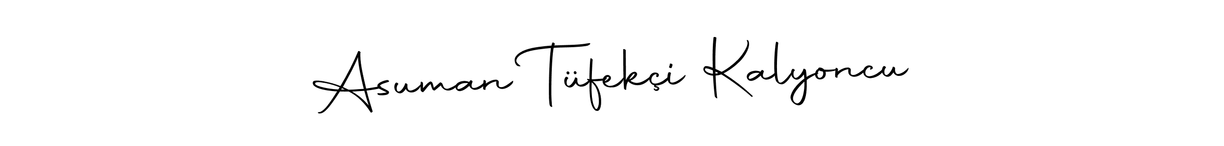 Make a short Asuman Tüfekçi Kalyoncu signature style. Manage your documents anywhere anytime using Autography-DOLnW. Create and add eSignatures, submit forms, share and send files easily. Asuman Tüfekçi Kalyoncu signature style 10 images and pictures png