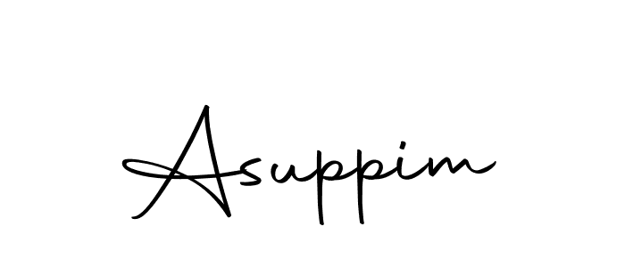 Design your own signature with our free online signature maker. With this signature software, you can create a handwritten (Autography-DOLnW) signature for name Asuppim. Asuppim signature style 10 images and pictures png