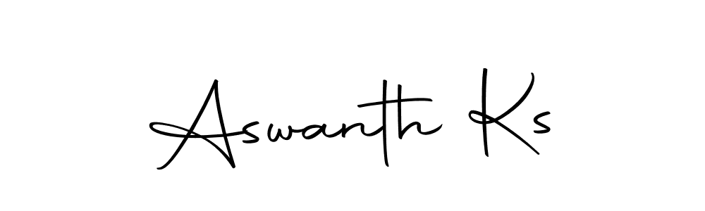 You should practise on your own different ways (Autography-DOLnW) to write your name (Aswanth Ks) in signature. don't let someone else do it for you. Aswanth Ks signature style 10 images and pictures png