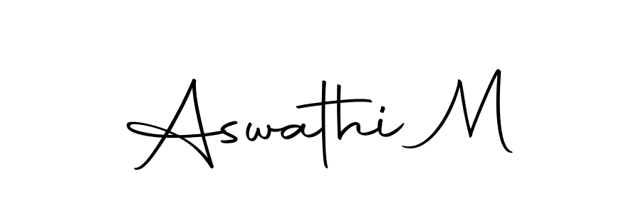 Use a signature maker to create a handwritten signature online. With this signature software, you can design (Autography-DOLnW) your own signature for name Aswathi M. Aswathi M signature style 10 images and pictures png