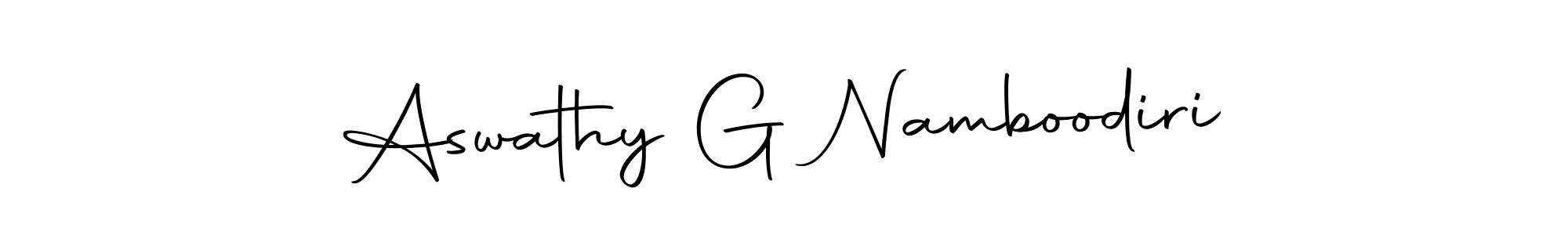 You should practise on your own different ways (Autography-DOLnW) to write your name (Aswathy G Namboodiri) in signature. don't let someone else do it for you. Aswathy G Namboodiri signature style 10 images and pictures png