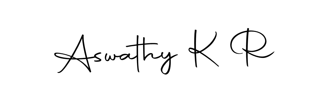 You should practise on your own different ways (Autography-DOLnW) to write your name (Aswathy K R) in signature. don't let someone else do it for you. Aswathy K R signature style 10 images and pictures png