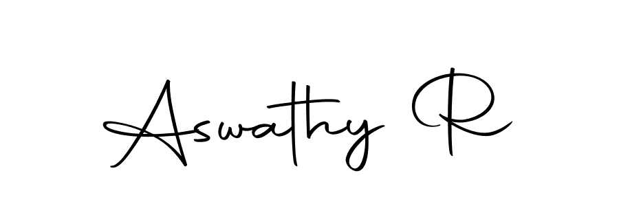 Use a signature maker to create a handwritten signature online. With this signature software, you can design (Autography-DOLnW) your own signature for name Aswathy R. Aswathy R signature style 10 images and pictures png