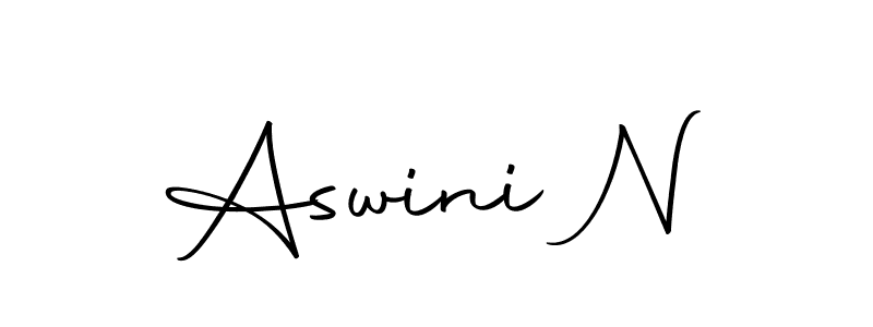 Make a beautiful signature design for name Aswini N. With this signature (Autography-DOLnW) style, you can create a handwritten signature for free. Aswini N signature style 10 images and pictures png