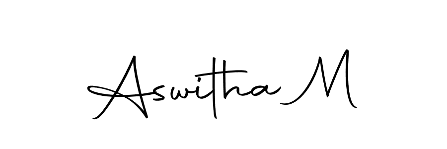 How to make Aswitha M signature? Autography-DOLnW is a professional autograph style. Create handwritten signature for Aswitha M name. Aswitha M signature style 10 images and pictures png