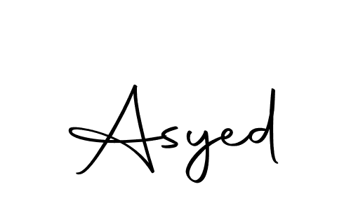 How to make Asyed signature? Autography-DOLnW is a professional autograph style. Create handwritten signature for Asyed name. Asyed signature style 10 images and pictures png