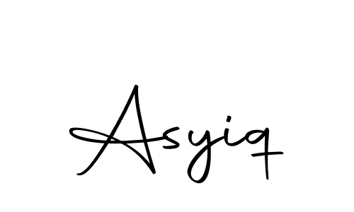 Make a beautiful signature design for name Asyiq. With this signature (Autography-DOLnW) style, you can create a handwritten signature for free. Asyiq signature style 10 images and pictures png