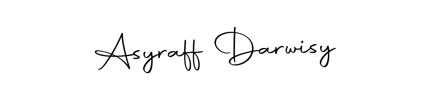 The best way (Autography-DOLnW) to make a short signature is to pick only two or three words in your name. The name Asyraff Darwisy include a total of six letters. For converting this name. Asyraff Darwisy signature style 10 images and pictures png