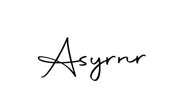You can use this online signature creator to create a handwritten signature for the name Asyrnr. This is the best online autograph maker. Asyrnr signature style 10 images and pictures png