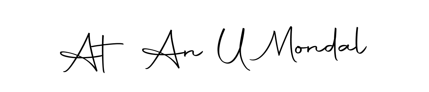 You can use this online signature creator to create a handwritten signature for the name At An U Mondal. This is the best online autograph maker. At An U Mondal signature style 10 images and pictures png