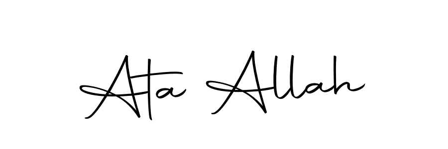 Design your own signature with our free online signature maker. With this signature software, you can create a handwritten (Autography-DOLnW) signature for name Ata Allah. Ata Allah signature style 10 images and pictures png