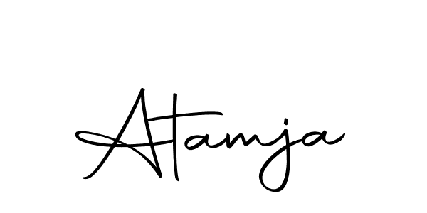 You should practise on your own different ways (Autography-DOLnW) to write your name (Atamja) in signature. don't let someone else do it for you. Atamja signature style 10 images and pictures png