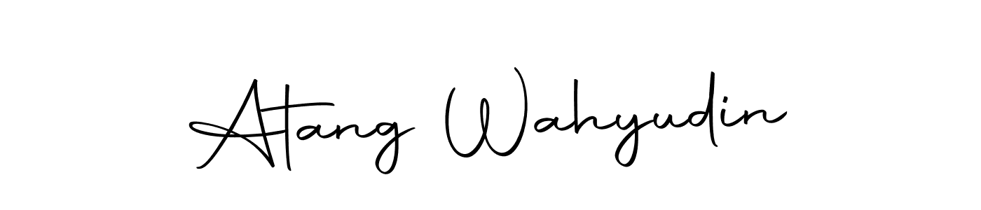 How to make Atang Wahyudin name signature. Use Autography-DOLnW style for creating short signs online. This is the latest handwritten sign. Atang Wahyudin signature style 10 images and pictures png