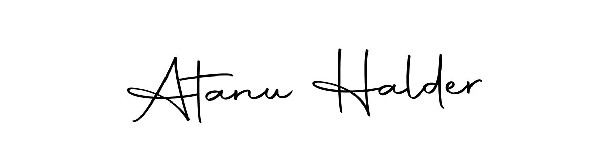 Create a beautiful signature design for name Atanu Halder. With this signature (Autography-DOLnW) fonts, you can make a handwritten signature for free. Atanu Halder signature style 10 images and pictures png