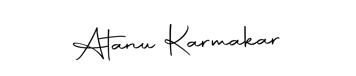 How to make Atanu Karmakar name signature. Use Autography-DOLnW style for creating short signs online. This is the latest handwritten sign. Atanu Karmakar signature style 10 images and pictures png