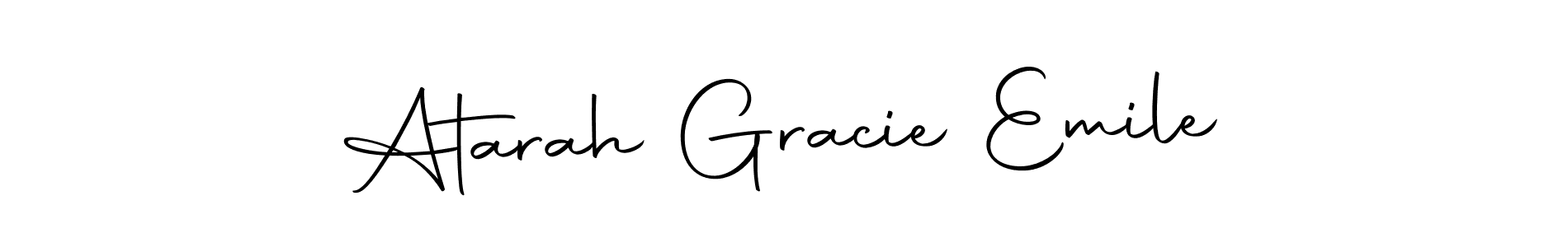 You should practise on your own different ways (Autography-DOLnW) to write your name (Atarah Gracie Emile) in signature. don't let someone else do it for you. Atarah Gracie Emile signature style 10 images and pictures png